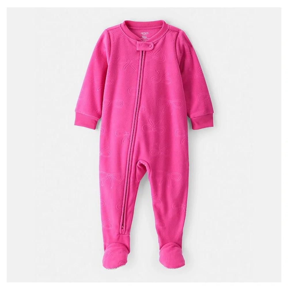 Carter’s fleece Pink One Piece footed pajamas size 5T